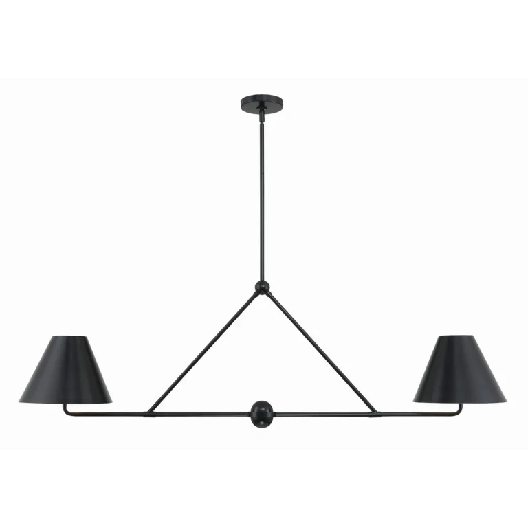Xavier 4-Light Chandelier in Matte Black