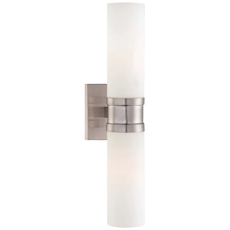 2-Light 19" Wall Sconce in Brushed Nickel