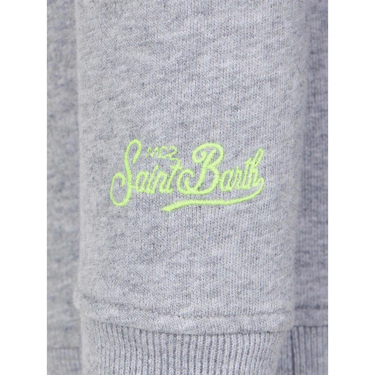 Mc2 Saint Barth Boy Sweatshirt With Surfer Snoopy Print - Peanuts Special Edition Grey