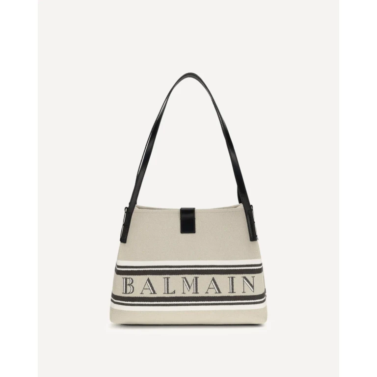 BALMAIN Canvas Shoulder Bag Female UNI
