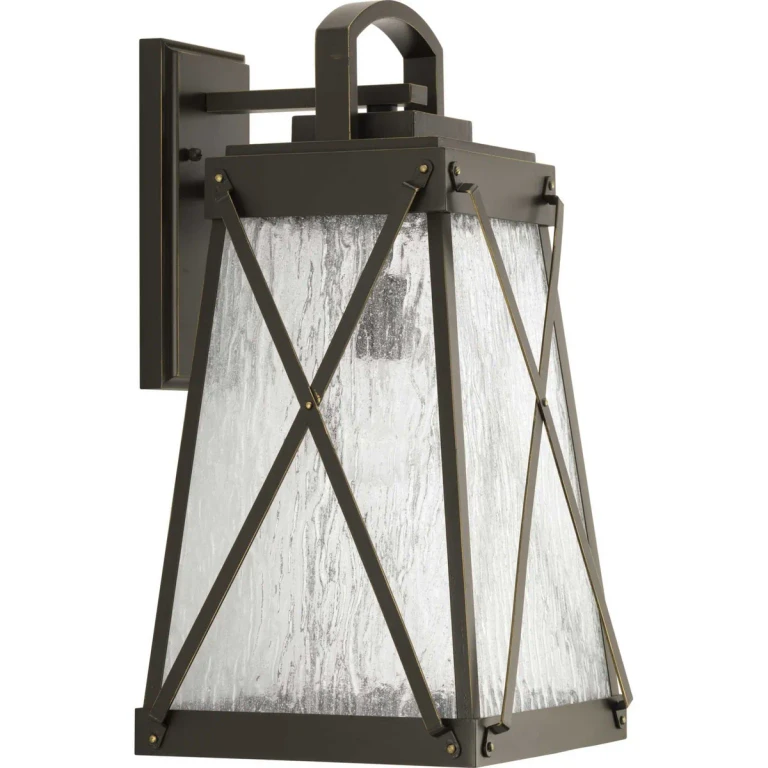 Antique Bronze One Light Wall Lantern from the Creighton Collection