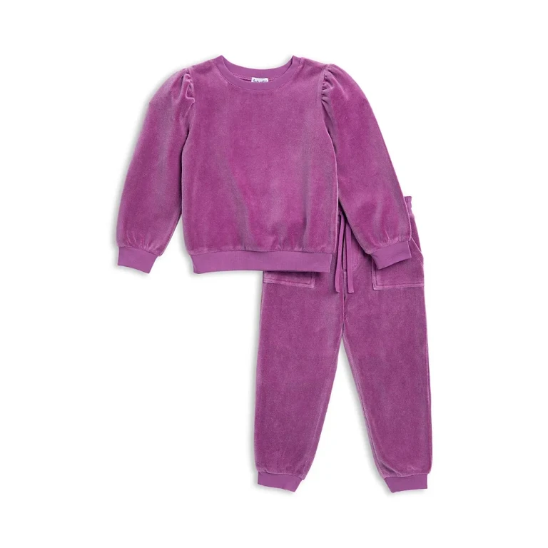 Splendid Girls' Jade Velour Top & Jogger Pants Set - Little Kid