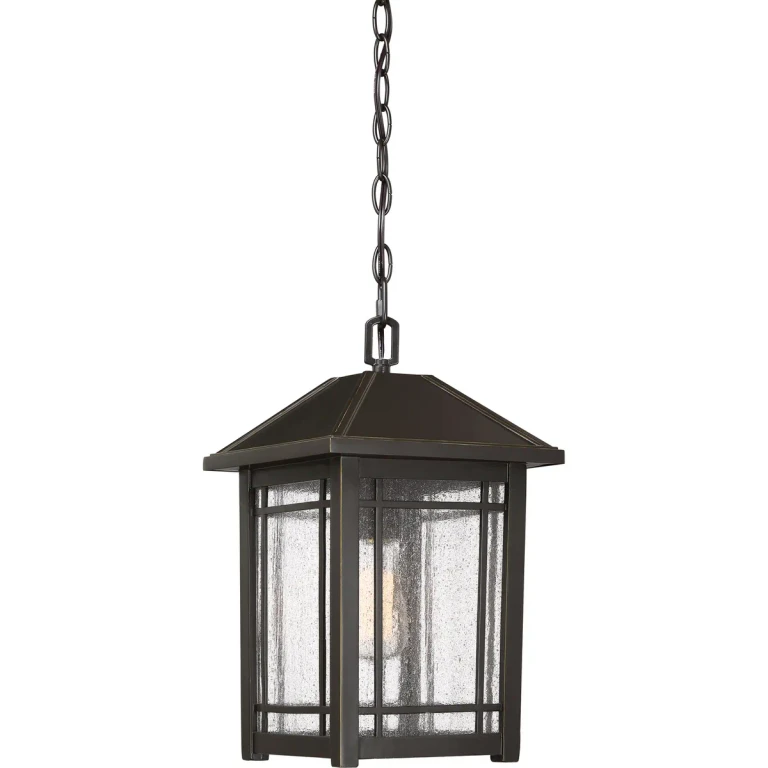 Cedar Point 1-Light Outdoor Hanging Lantern in Palladian Bronze