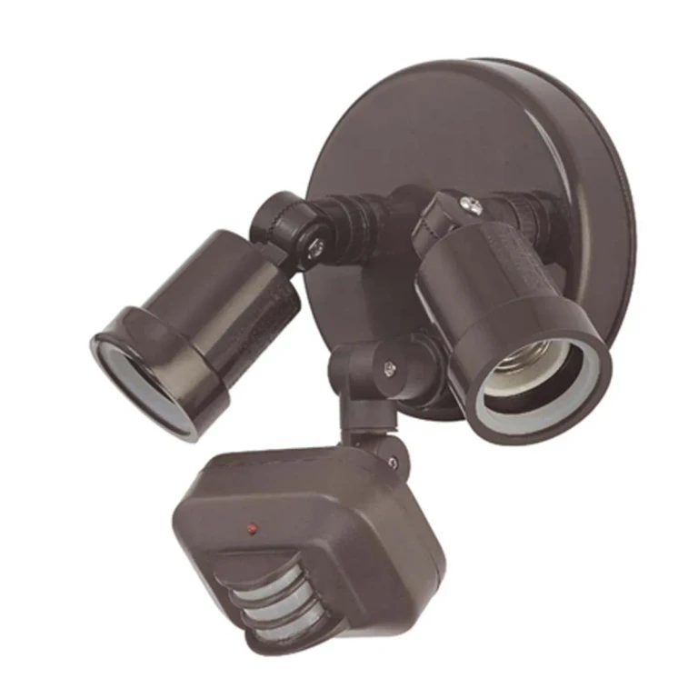 Architectural Bronze Two Light Floodlight from the Motion Activated Floodlights Collection