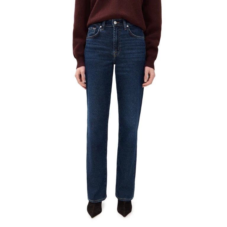 7 For All Mankind Stovepipe Straight Jeans Iris 24