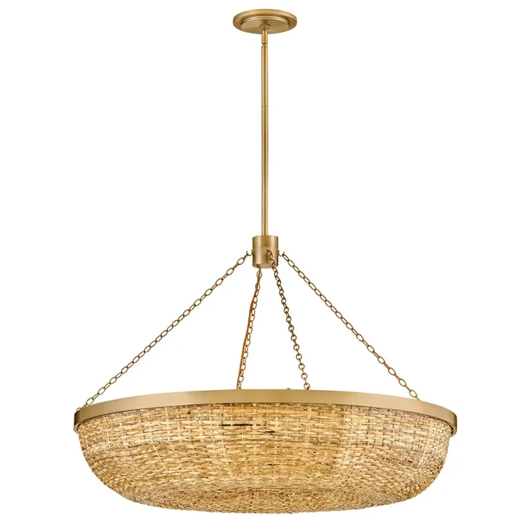 Lacquered Brass LED Chandelier from the Sanibel Collection