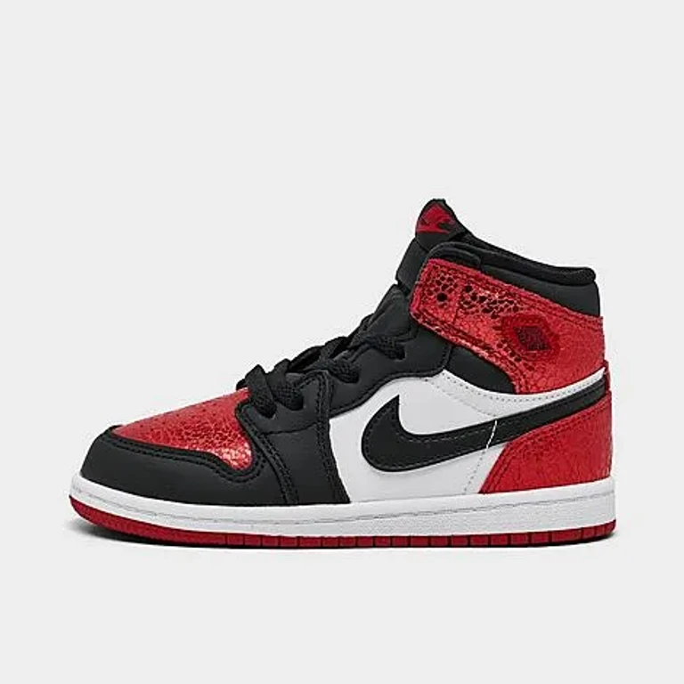 Jordan Kids Toddler Air Retro 1 High OG Casual Shoes in Varsity Red/Black/White Size: 4.0