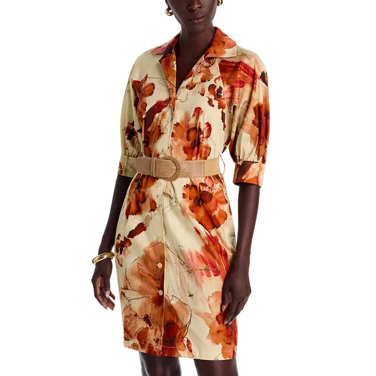 Donna Karan Floral Print Shirtdress