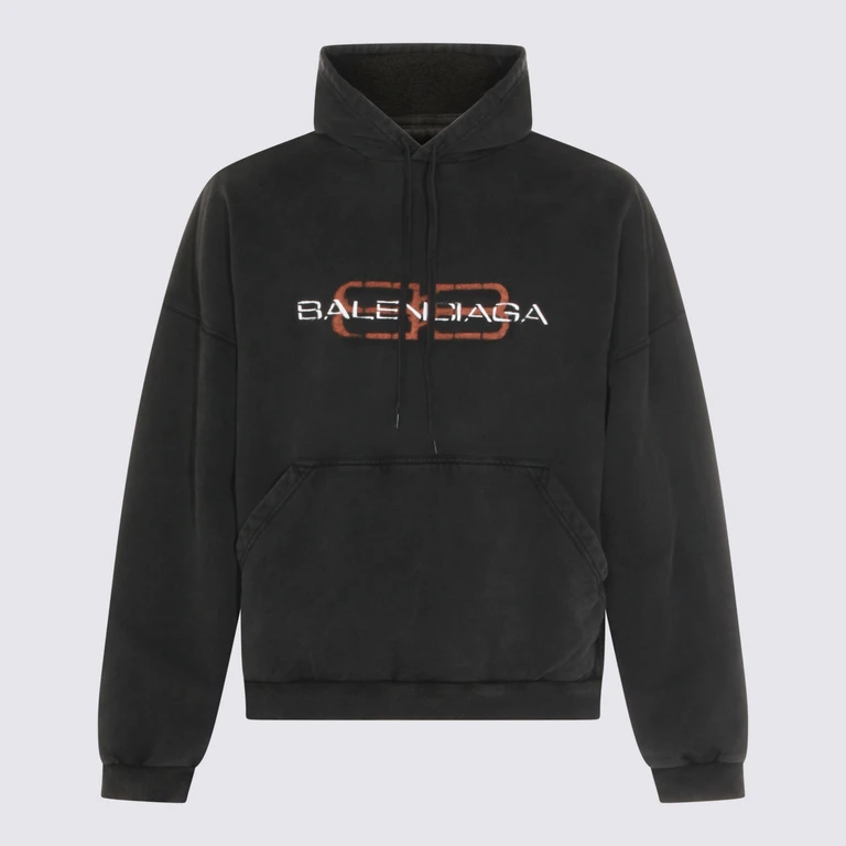 Balenciaga Sweaters Faded Black Coton - Men