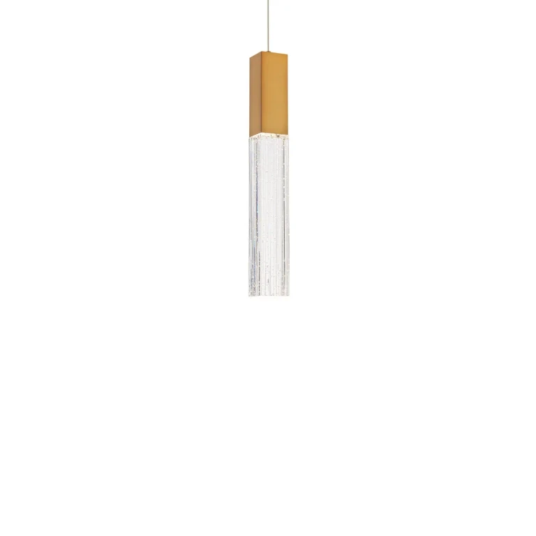 Aged Brass LED Mini Pendant from the Cinema Collection