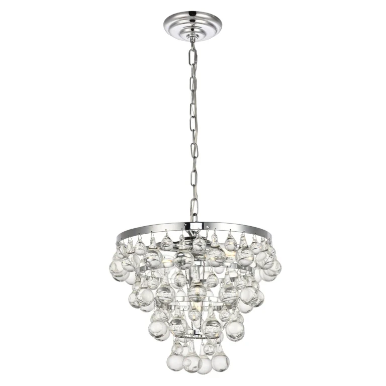 Chrome Three Light Pendant from the Kora Collection