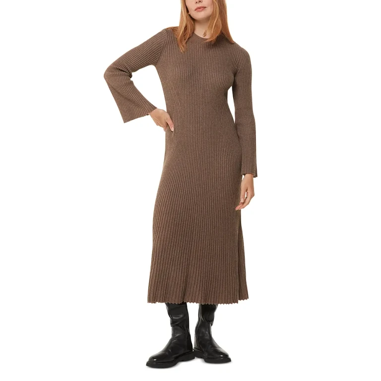 Whistles Willow Ribbed Knit Dress