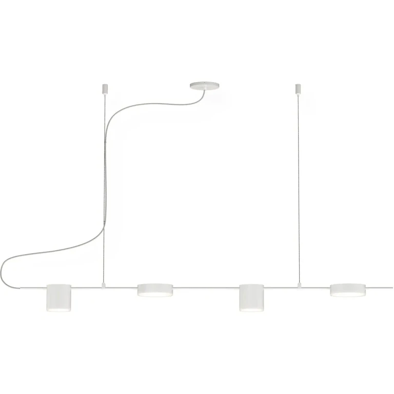 Counterpoint 4-Light Pendant Light in Satin White
