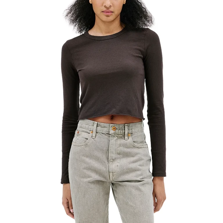 Slvrlake Baby Long Sleeve Cropped Tee