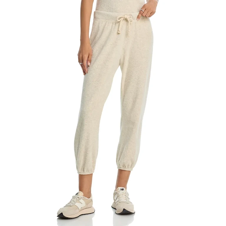 perfectwhitetee Gogo Terry Cropped Jogger Pants