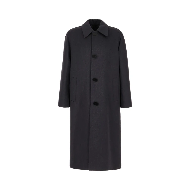 Fendi Dark Grey Wool Blend Coat
