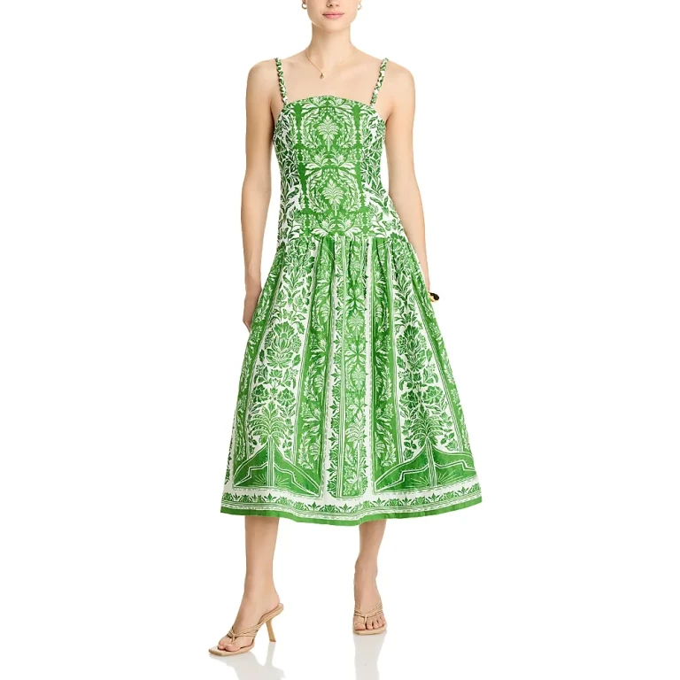 Farm Rio Delicate Tapestry Midi Dress
