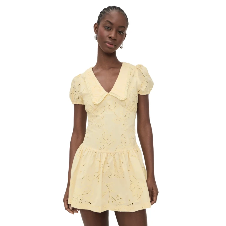 Bailey Rose Short Sleeve Mini Dress Yellow L