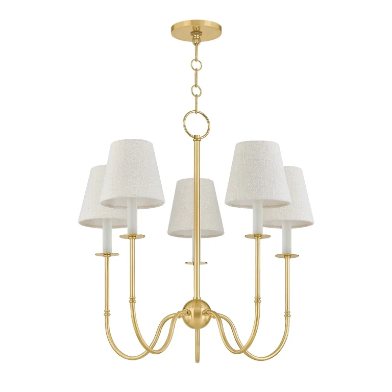 Aged Brass Chandelier from the Amina Collection