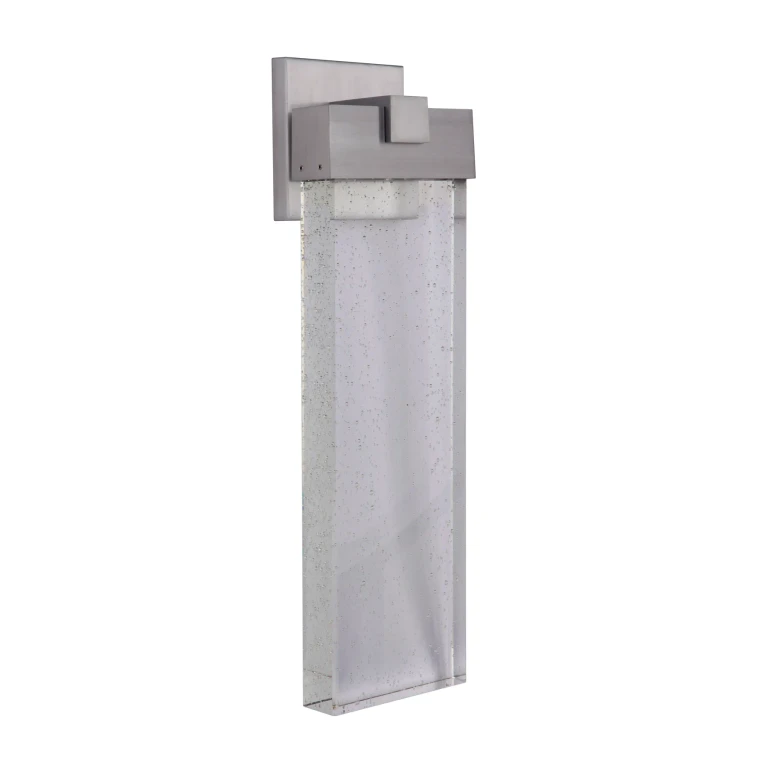 Satin Aluminum LED Wall Lantern from the Aria Collection