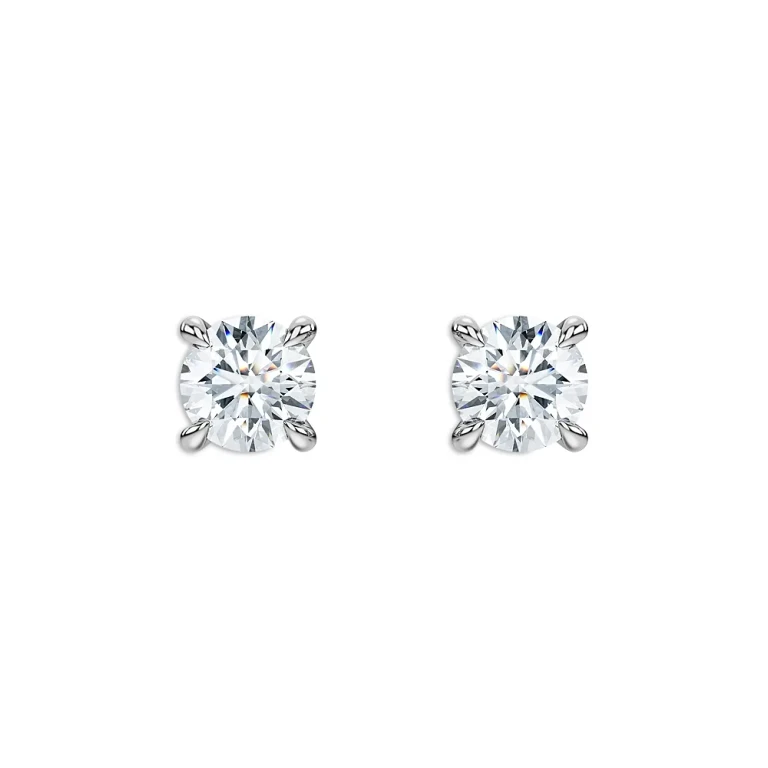 Swarovski 14K White Gold Eternity Certified Lab Grown Diamond Stud Earrings