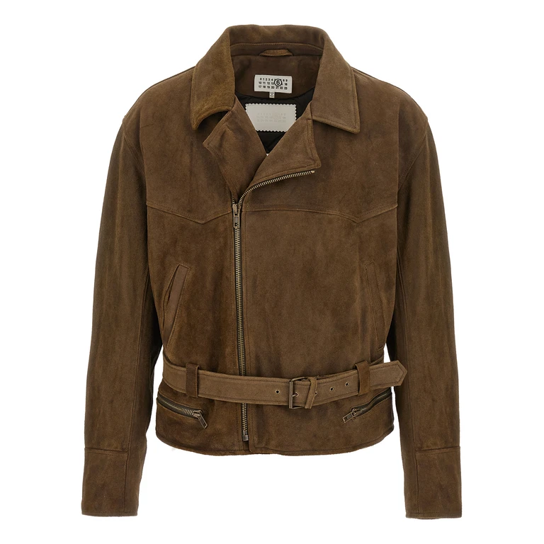 MM6 Maison Margiela Blouson En Cuir - Marron