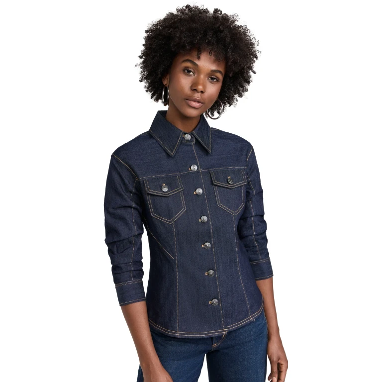 Cinq à Sept Denim Scrunched Canyon Jacket Indigo 4