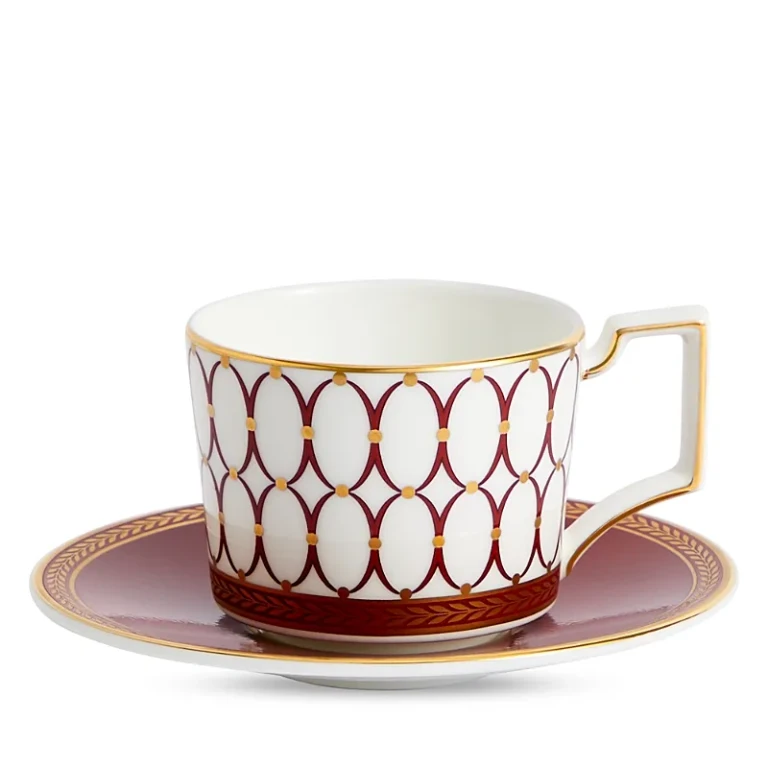 Wedgwood Renaissance Red Espresso Cup and Saucer