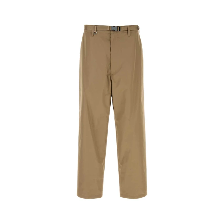 Prada Cappuccino Tech Fabric Pant Kaki Pantaloni - Men