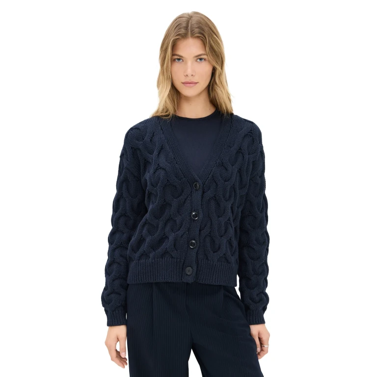 ATM Anthony Thomas Melillo Cotton Cashmere Air Cardigan Midnight XS