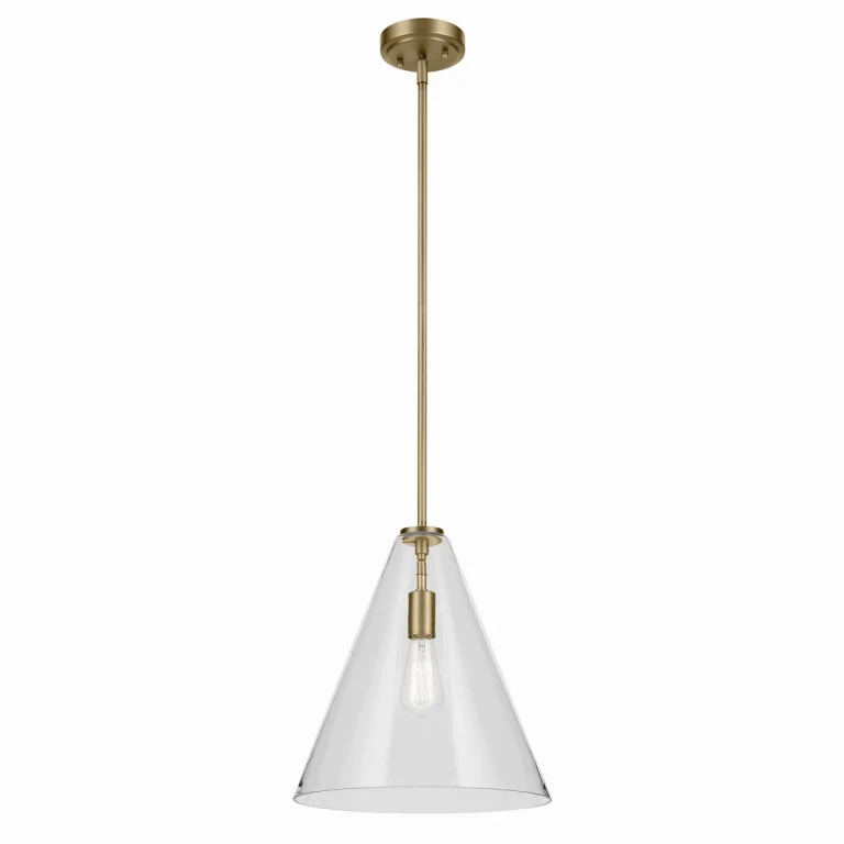 Natural Brass Pendant from the Everly Collection