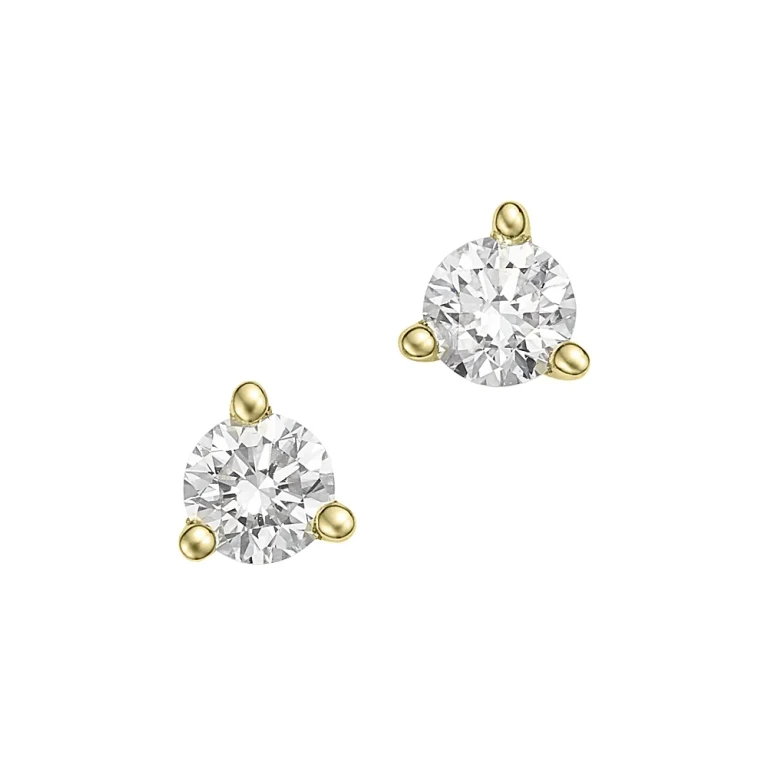 Diamond Stud Earrings in 14K Yellow Gold, 0.20 tcw
