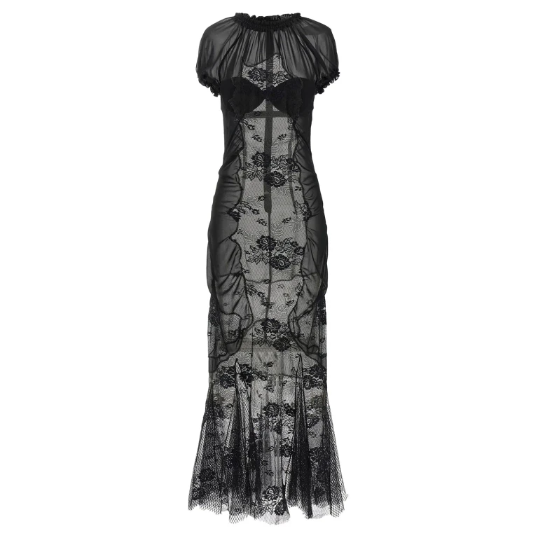 The Attico Lace Tulle Dress