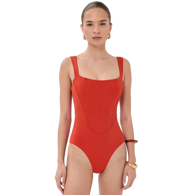 Staud Adelaide One Piece Swimsuit