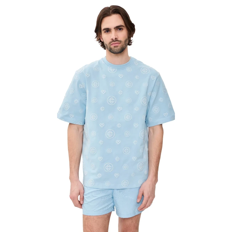 Casablanca Applique Monogram Oversized T-Shirt Blue XL