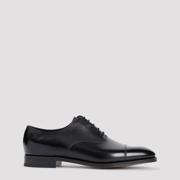 John Lobb City Ii Oxfords Black Calf Leather Shoe - Men