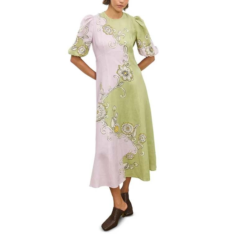Alemais Sora Linen Midi Dress