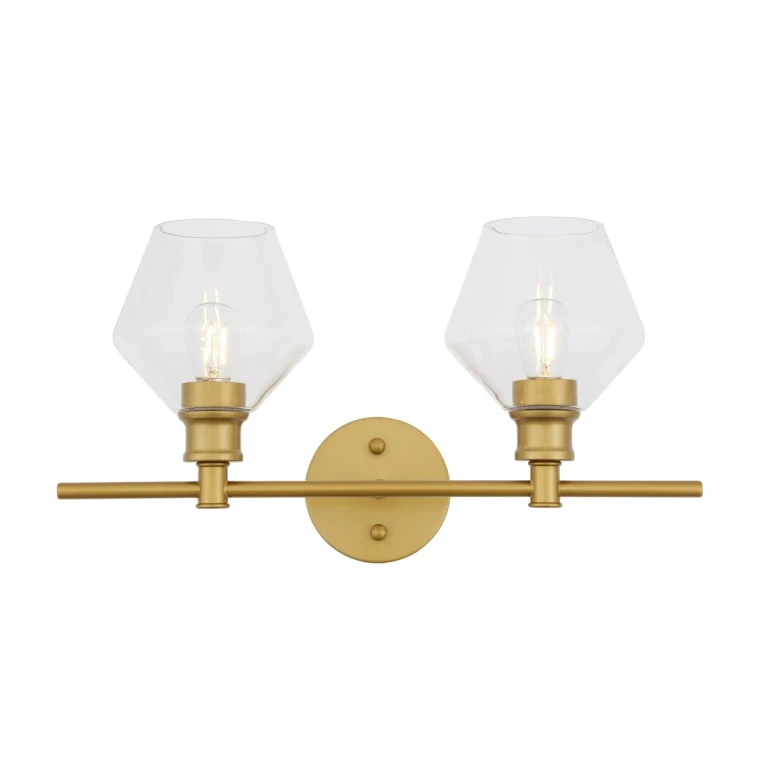 Brass Two Light Wall Sconce from the Gene Collection