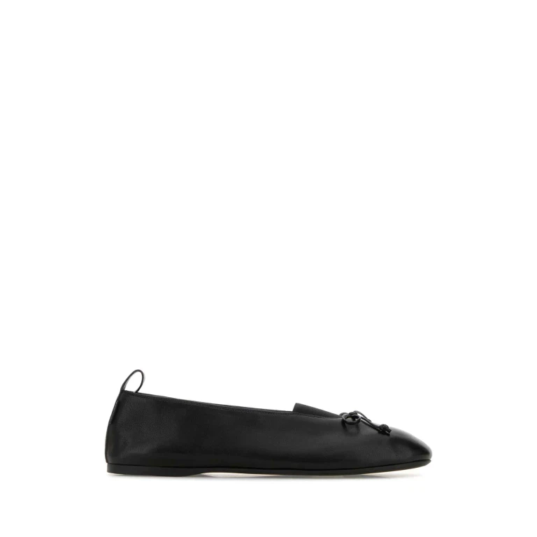 Miu Miu Black Nappa Ballerinas