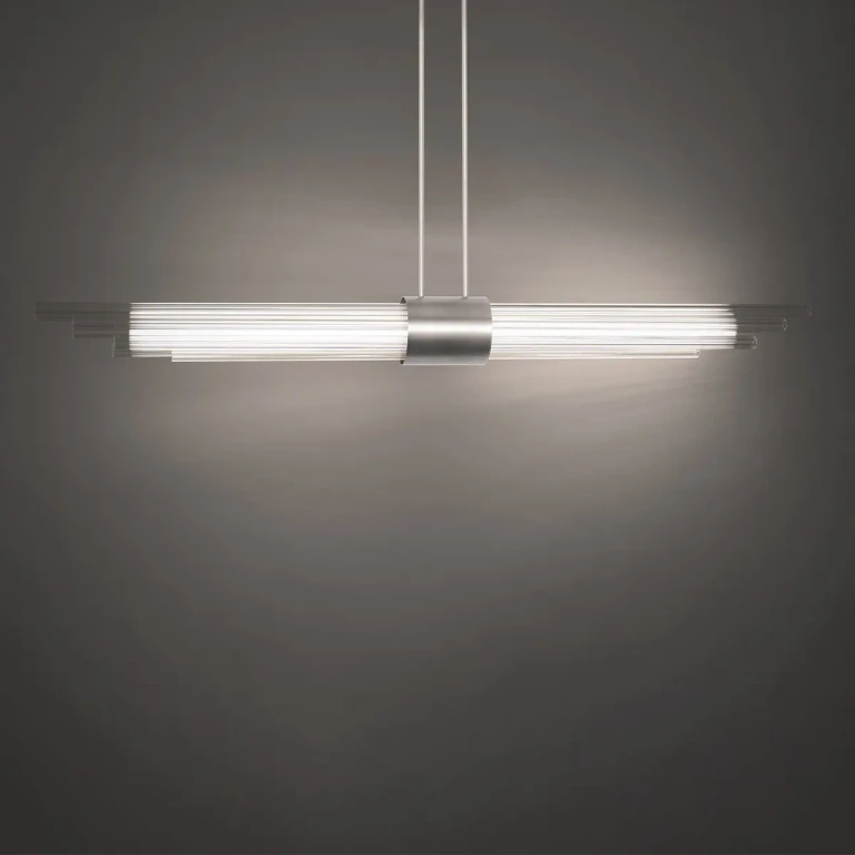 Brushed Nickel LED Linear Pendant from the Luzerne Collection