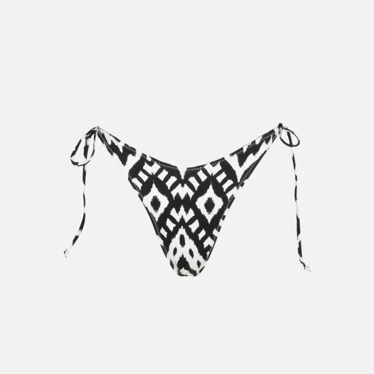 MC2 Saint Barth Black White Ikat Norah Cheeky Swim Briefs