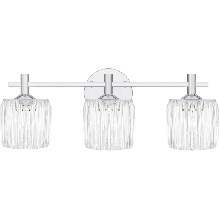 Polished Chrome LED Bathroom Vanity Light from the Spade Collection