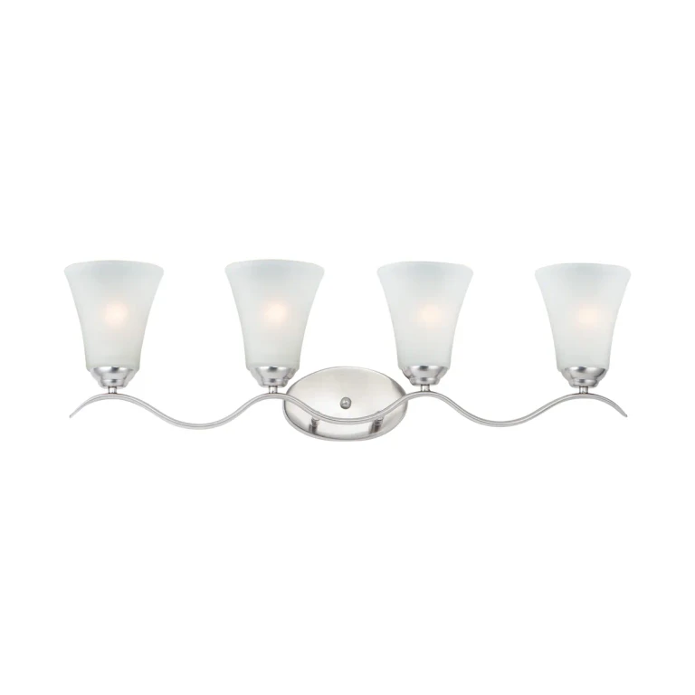 Maxim Vital 4-Light Bathroom Vanity Light in Satin Nickel - 12084FTSN