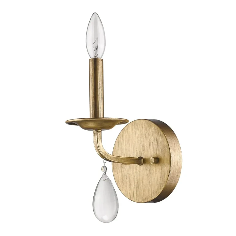 Antique Gold One Light Wall Sconce from the Krista Collection