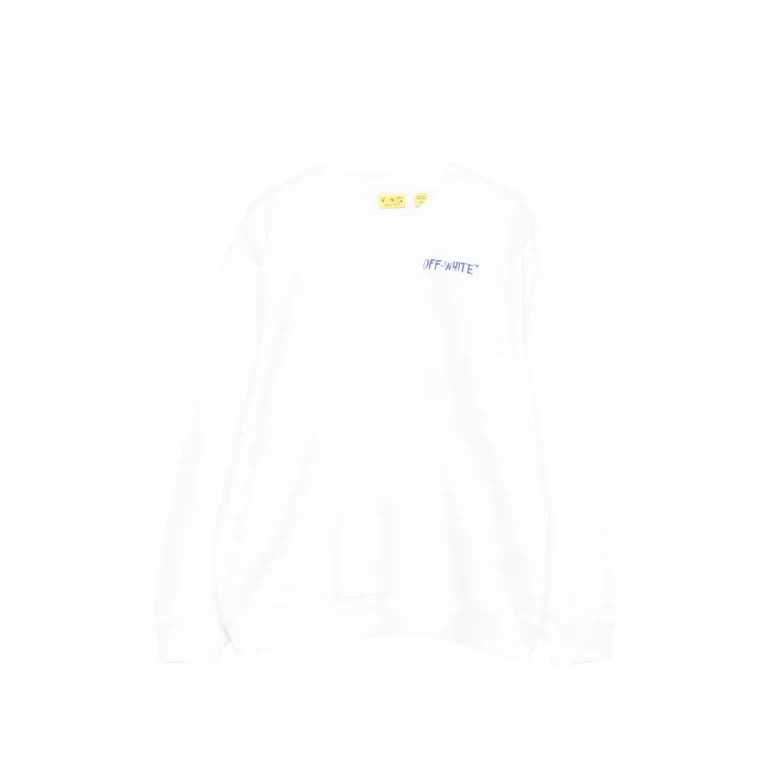 Off-white Crew-neck Graphic Sweatshirt