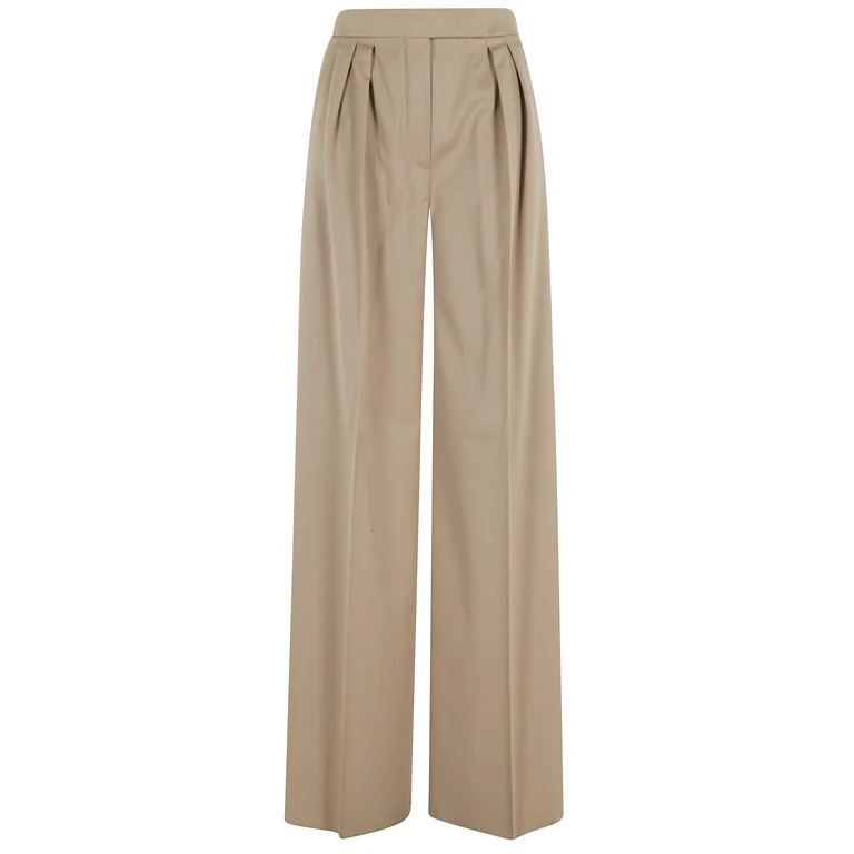 Max Mara Quorum Brown Lana Vergine Pantaloni - Women