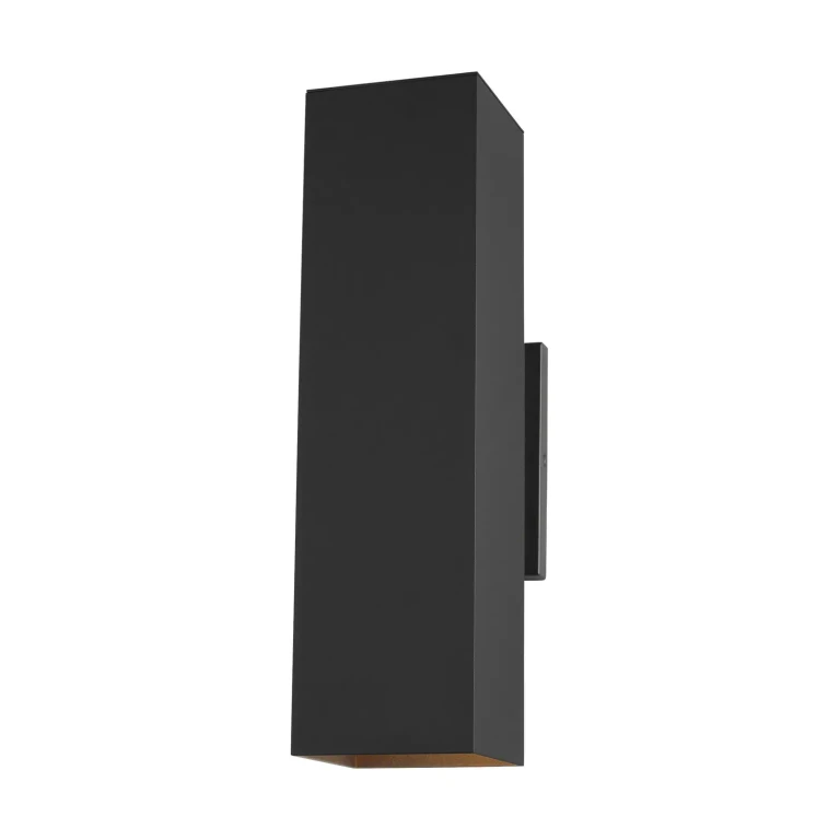 Black Two Light Outdoor Wall Lantern from the Pohl Collection