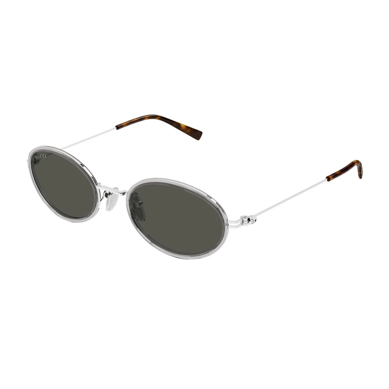 Gucci GG1980S Linea Emblem 005 Grey Silver Grigio Metal Occhiali Da Sole - Women
