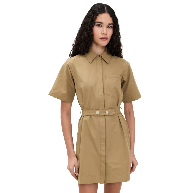 ALIGNE Reign Poplin Dress Camel 4