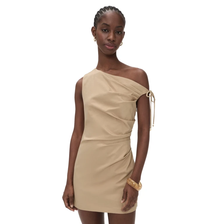 Line & Dot Lelio Dress Tan M